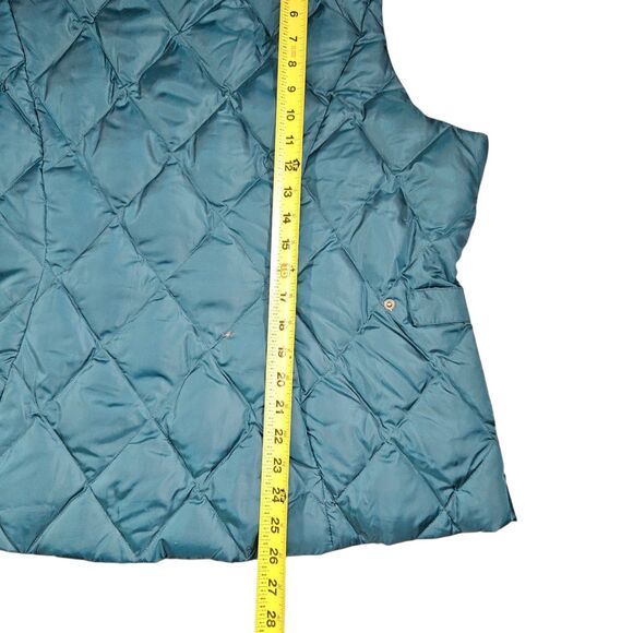 Eddie Bauer Goose Down Puffer Vest Women's XXL Green Quilted Lightweight Warm - Picture 5 of 9